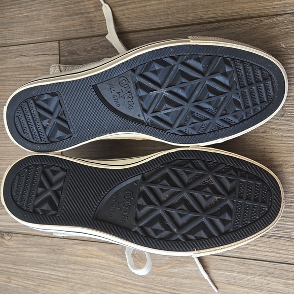 Converse Ivory Iridescent Animal Skin Print High Top Sneakers - Picture 9 of 11